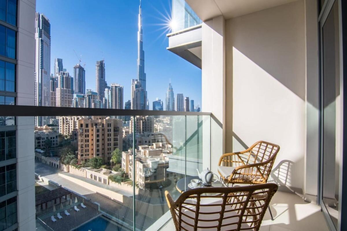 Silkhaus Design 1Bdr With Burj Khalifa View In New Tower Lägenhet Dubai Exteriör bild